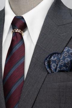 Bộ Suit Xám Chì Phối Sọc Ẩn 2 Nút Classic Fit TGS399